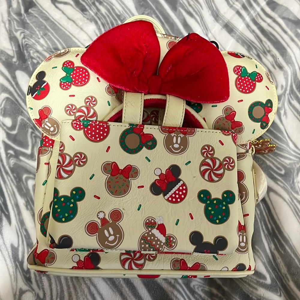 Loungefly Disney Christmas Cookie Mini backpack with ears